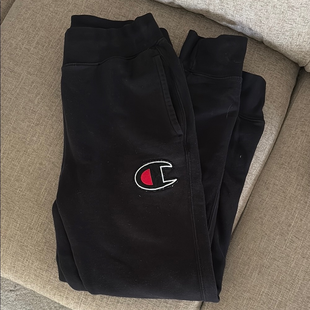 Champion Black Sweatpants Relaxed Fit